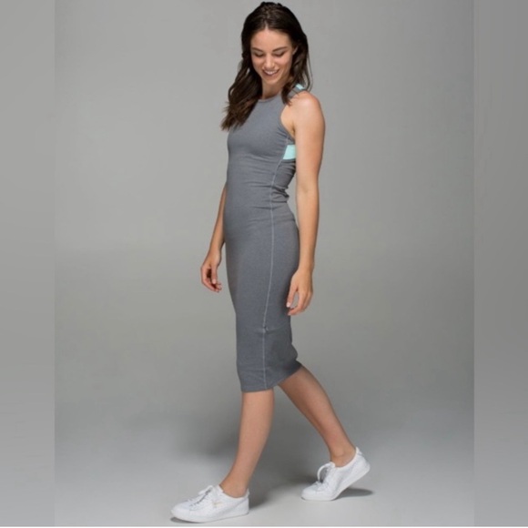 Lululemon Picnic Play Body Con Dress Grey - Picture 1 of 5